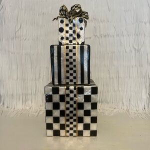 Mackenzie-Childs Courtly Capiz Gift Tower.  New in Box!